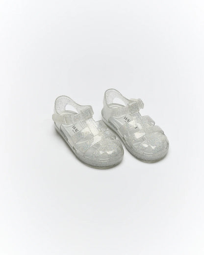 Walnut Frankie Sandals Silver