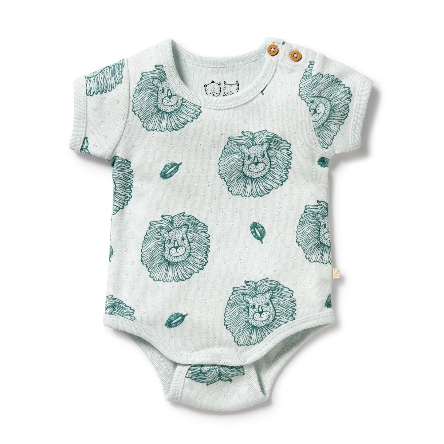 Wilson + Frenchy Organic Pointelle Bodysuit Little Lion