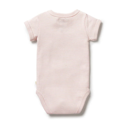 Wilson + Frenchy Organic Stripe Rib Bodysuit Cantaloupe