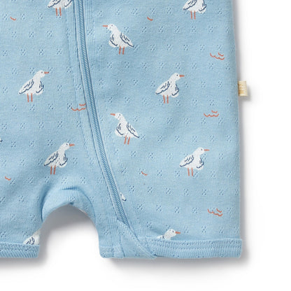 Wilson + Frenchy Organic Boyleg Zipsuit Sunny Seagulls