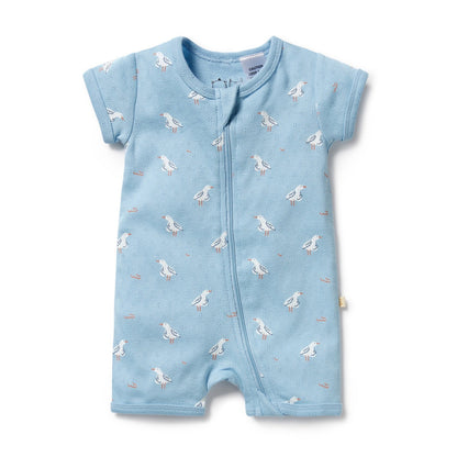 Wilson + Frenchy Organic Boyleg Zipsuit Sunny Seagulls