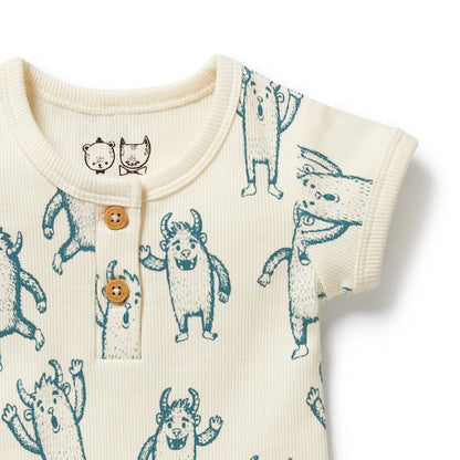 Wilson + Frenchy Organic Henley Bodysuit Yeti