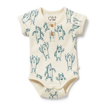 Wilson + Frenchy Organic Henley Bodysuit Yeti