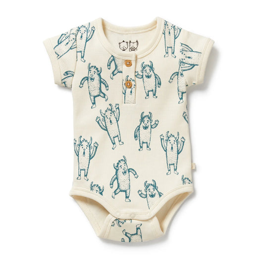 Wilson + Frenchy Organic Henley Bodysuit Yeti