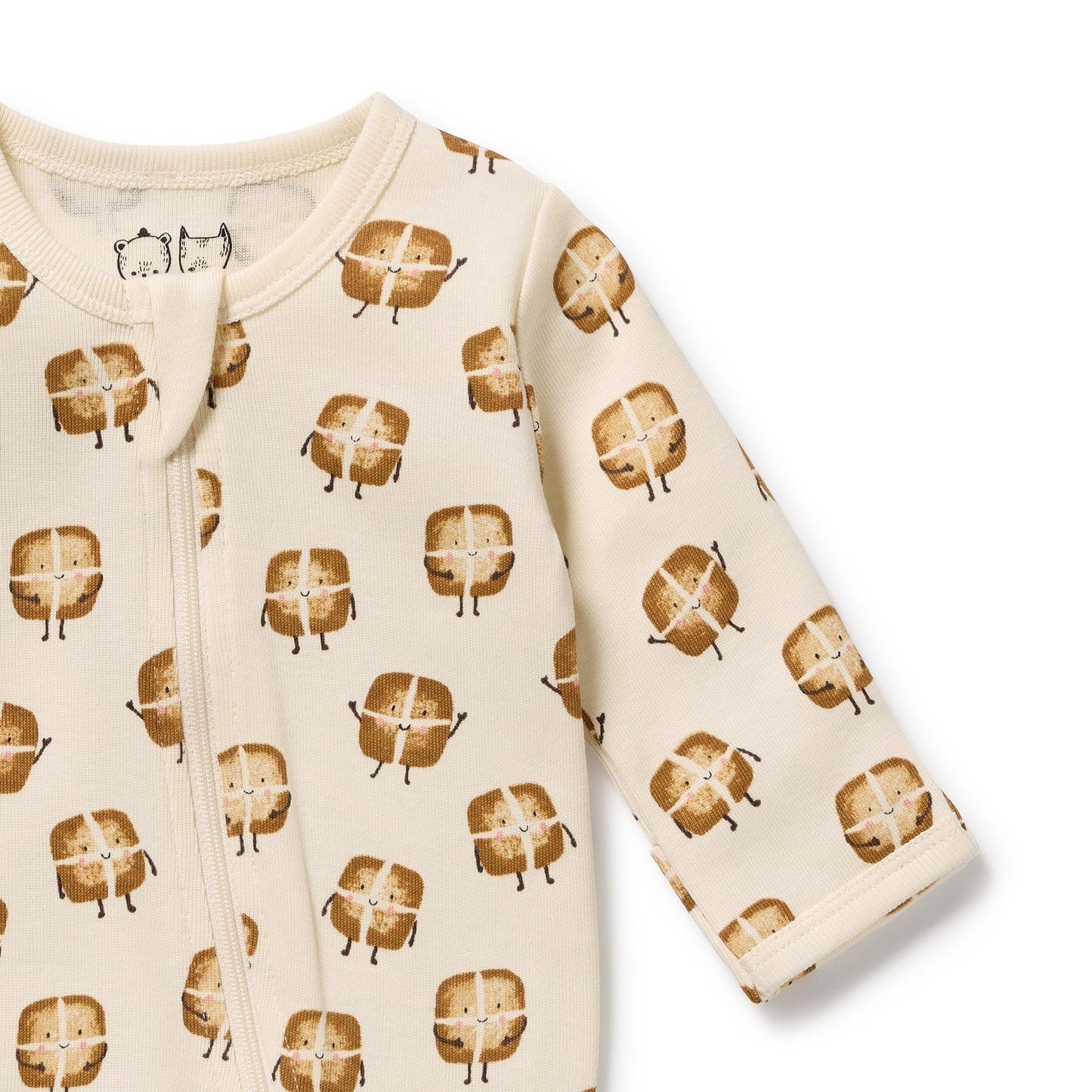 Wilson + Frenchy Organic Zipsuit Hot Cross Buns