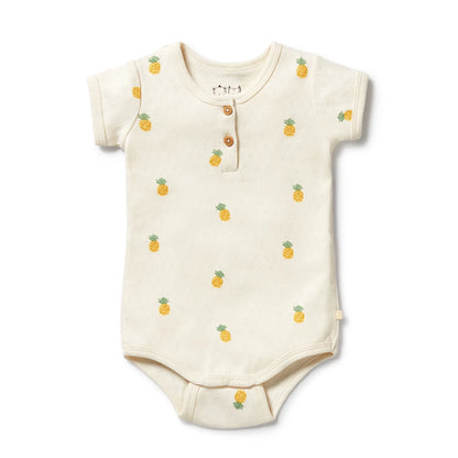 Wilson + Frenchy Organic Pointelle Bodysuit Piney Pals