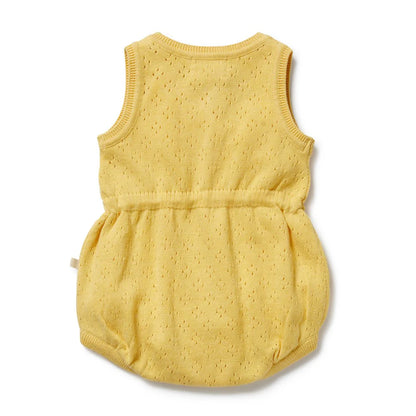 Wilson + Frenchy Organic Knitted Tie Bodysuit Sunny Sorbet