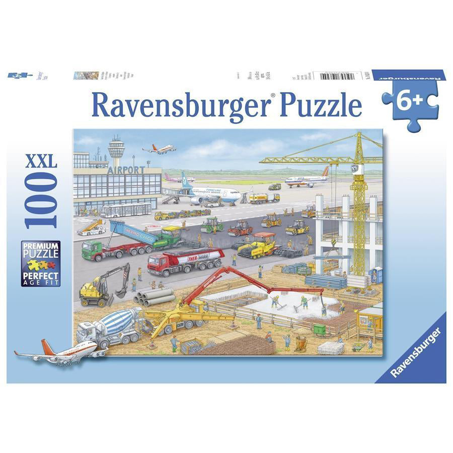 ravensburger puzzle 100pc construction at the airport - Chalk
