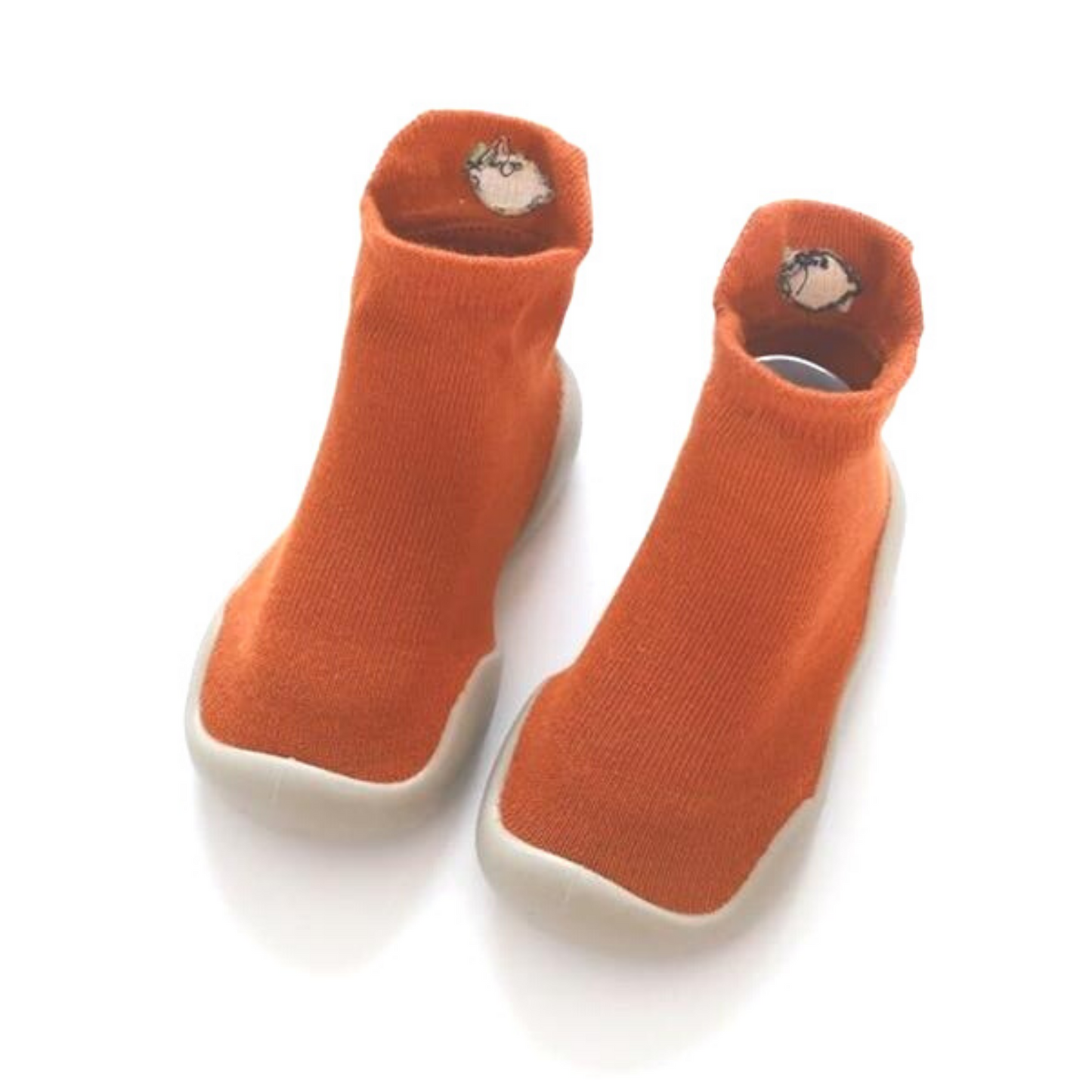 Hello Baby Moccs Sock Shoes Burnt Orange