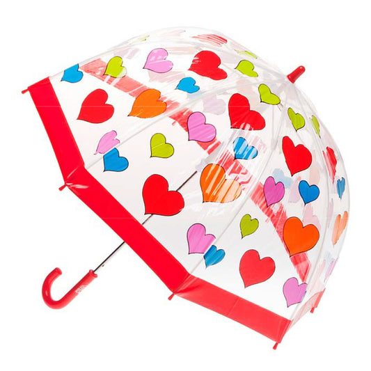 Clifton Brolly Umbrella Hearts - Chalk