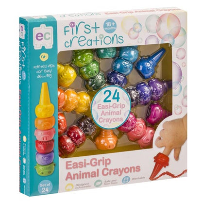 Educational Colours Easy Grip Animal Crayons