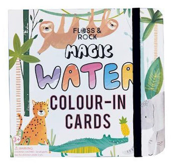 Floss & Rock Magic Water Colour In Cards Jungle - Chalk