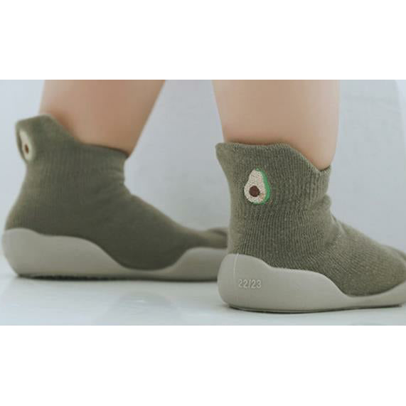 Hello Baby Moccs Sock Shoes Olive