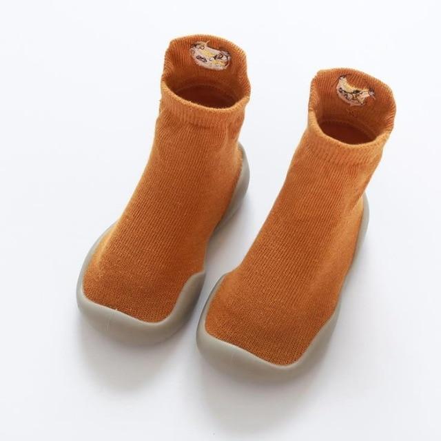 Hello Baby Moccs Sock Shoes Tangerine