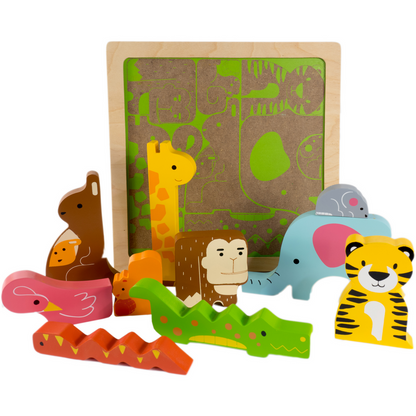 Kiddie Connect Chunky Puzzle Wild Animal