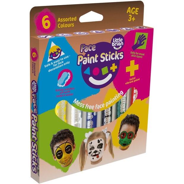 Little Brian Face Paint Sticks Classic 6Pk