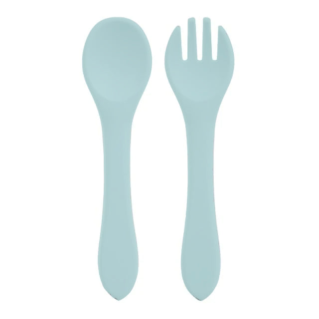 Lluie Spoon and Fork Set Seafoam