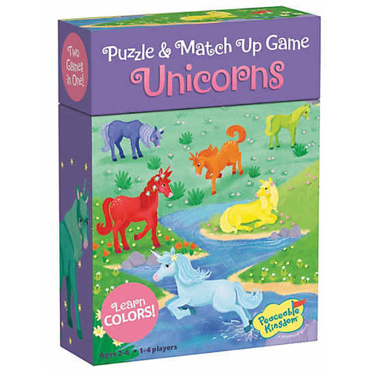 peaceable kingdom match up game unicorns - Chalk