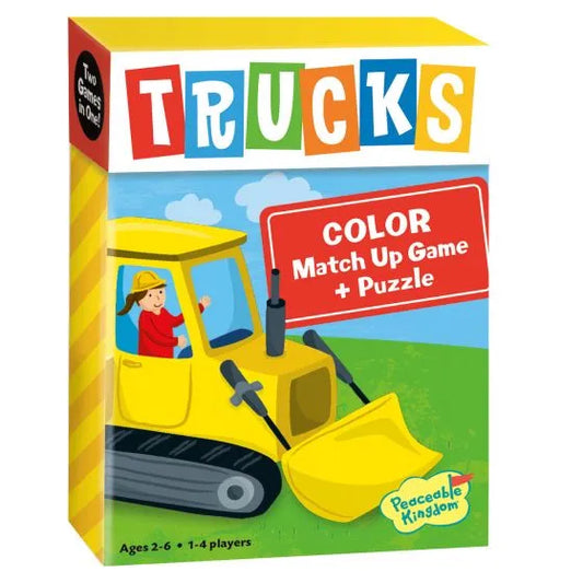 Peaceable Kingdom Match Up Game Trucks