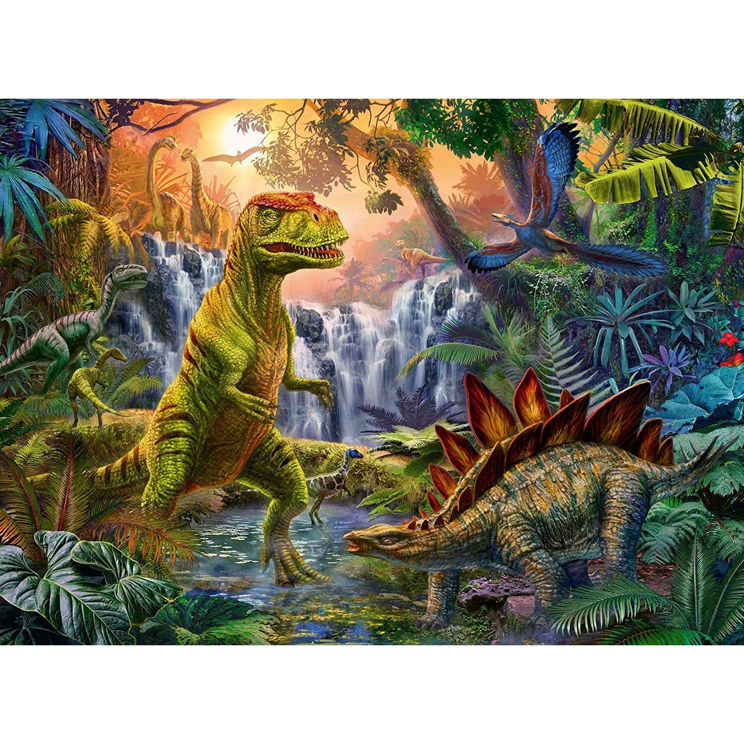 ravensburger puzzle 100pc dinosaur oasis - Chalk
