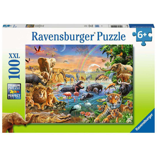 Ravensburger Puzzle 100Pc Savannah Jungle Waterhole