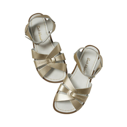 saltwater sandals gold - Chalk