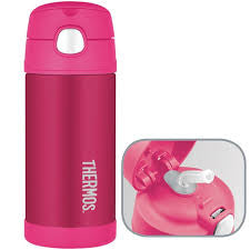 thermos 355ml insulated bottle pink - Chalk