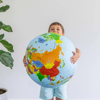 Tiger Tribe Giant Inflatable Globe - Chalk